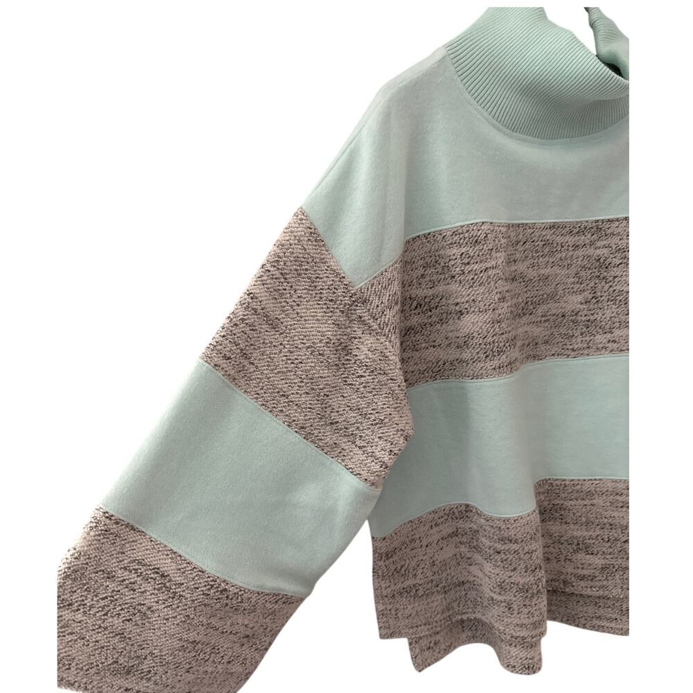 Daily Practice By Anthropologie Oversized Striped Sweater Mint Size Large - Picture 7 of 12